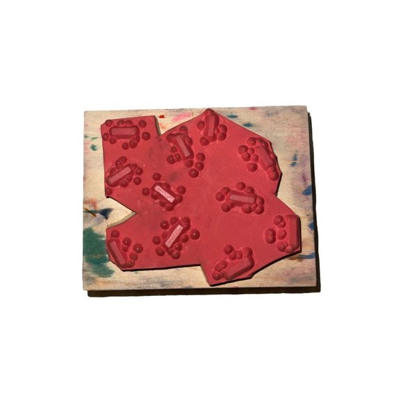 Lot 2 Vintage DOTS Alias Smith & Rowe Wood Rubber Stamps Confetti Posey Bunch - Picture 5 of 6